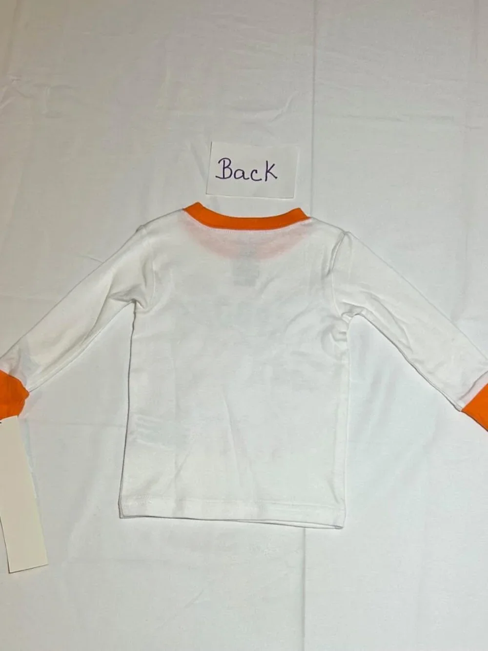 Carter's Girls Halloween Orange White Spooky For Sleep Ghost Pajama Set NWT